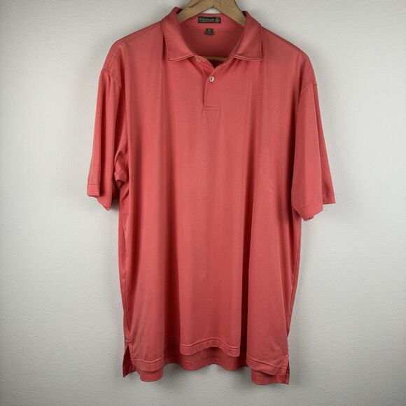 Peter Millar Summer Comfort Performance Polo Mens XL Pink Stretch Golf - Picture 1 of 5